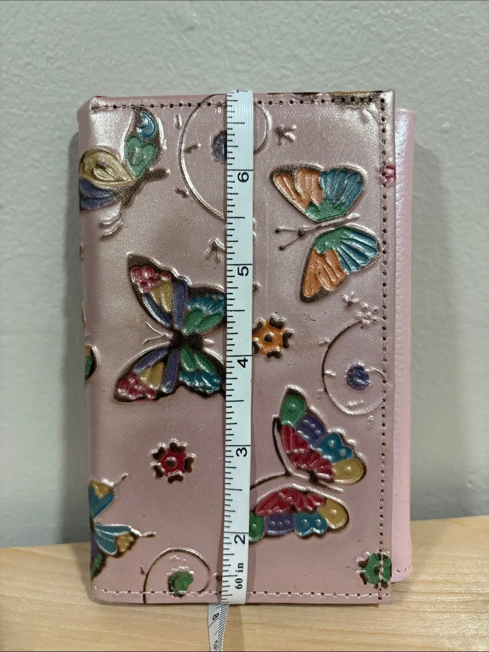Pastel Pink Butterfly Detail Wallet